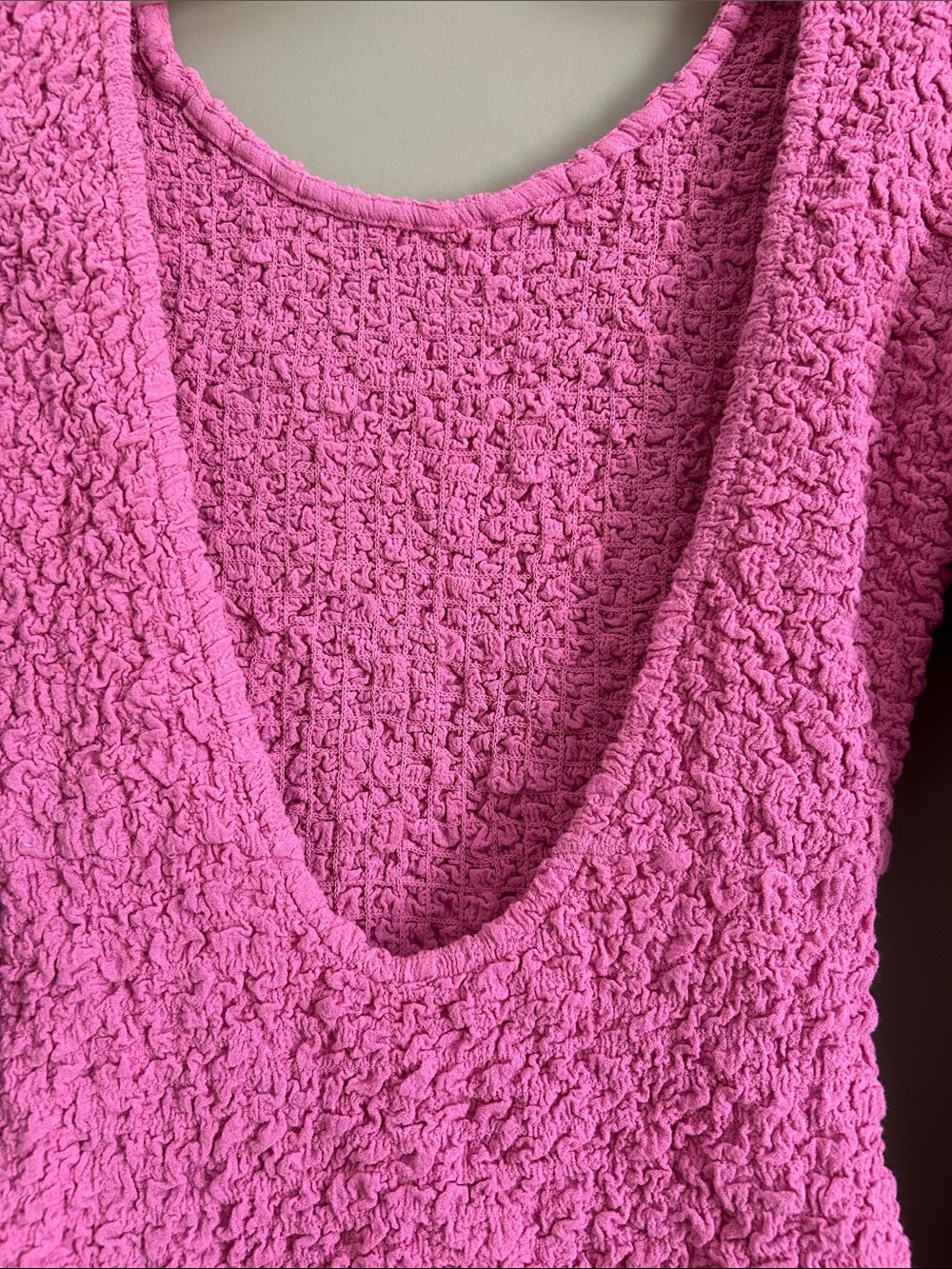 Free People Pink Textured Ruffle Mini Dress - Picture 5 of 8